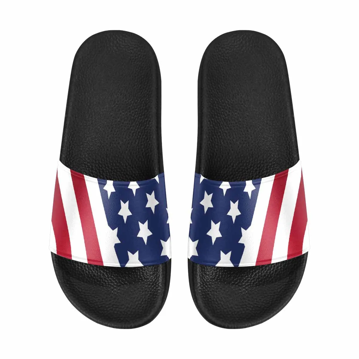 Womens Slide Sandals - Stars and Stripes Print