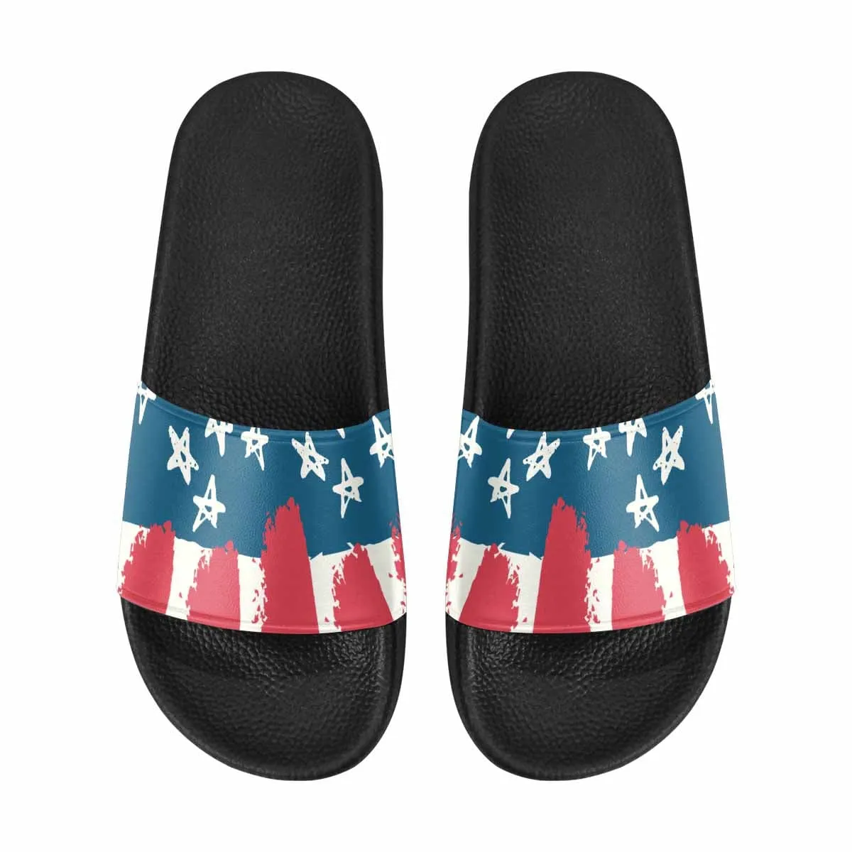Womens Slide Sandals - Stars and Stripes Usa Flag Print