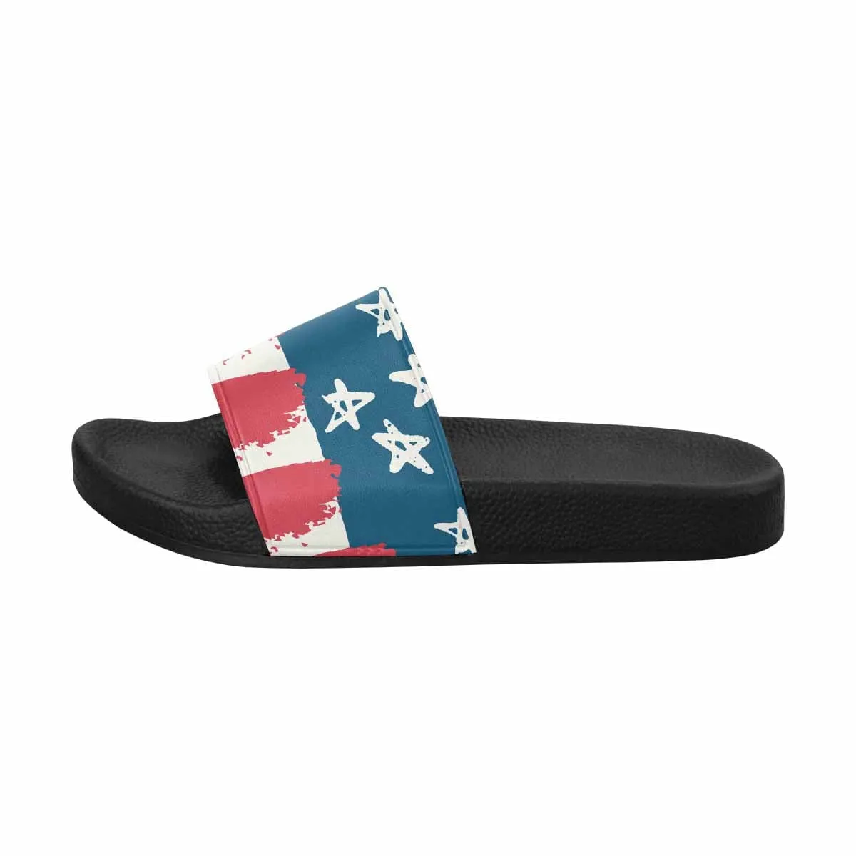 Womens Slide Sandals - Stars and Stripes Usa Flag Print