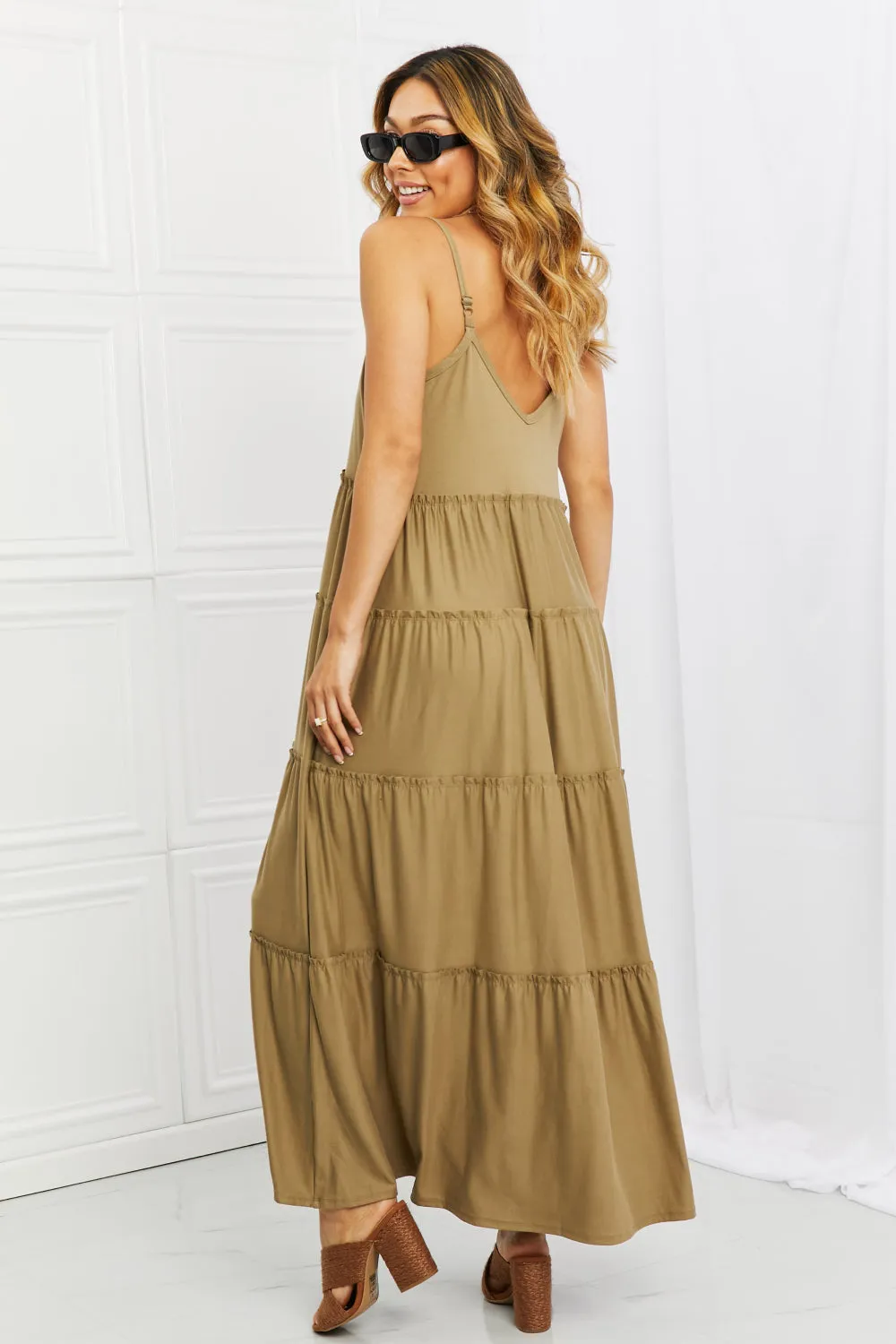 Zenana Spaghetti Strap Tiered Dress